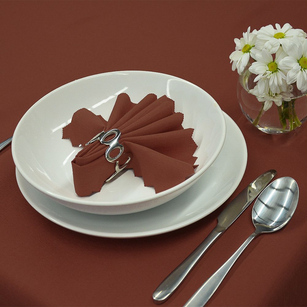 Olzatex Nešpinivý / teflonový látkový ubrus UNI 0309 REZAVÁ, průměr 120cm (kruh)