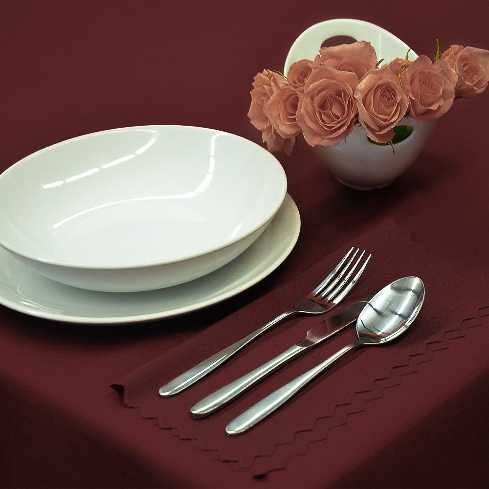 Olzatex Nešpinivý / teflonový látkový ubrus UNI 0354 VÍNOVÁ, průměr 160cm (kruh)