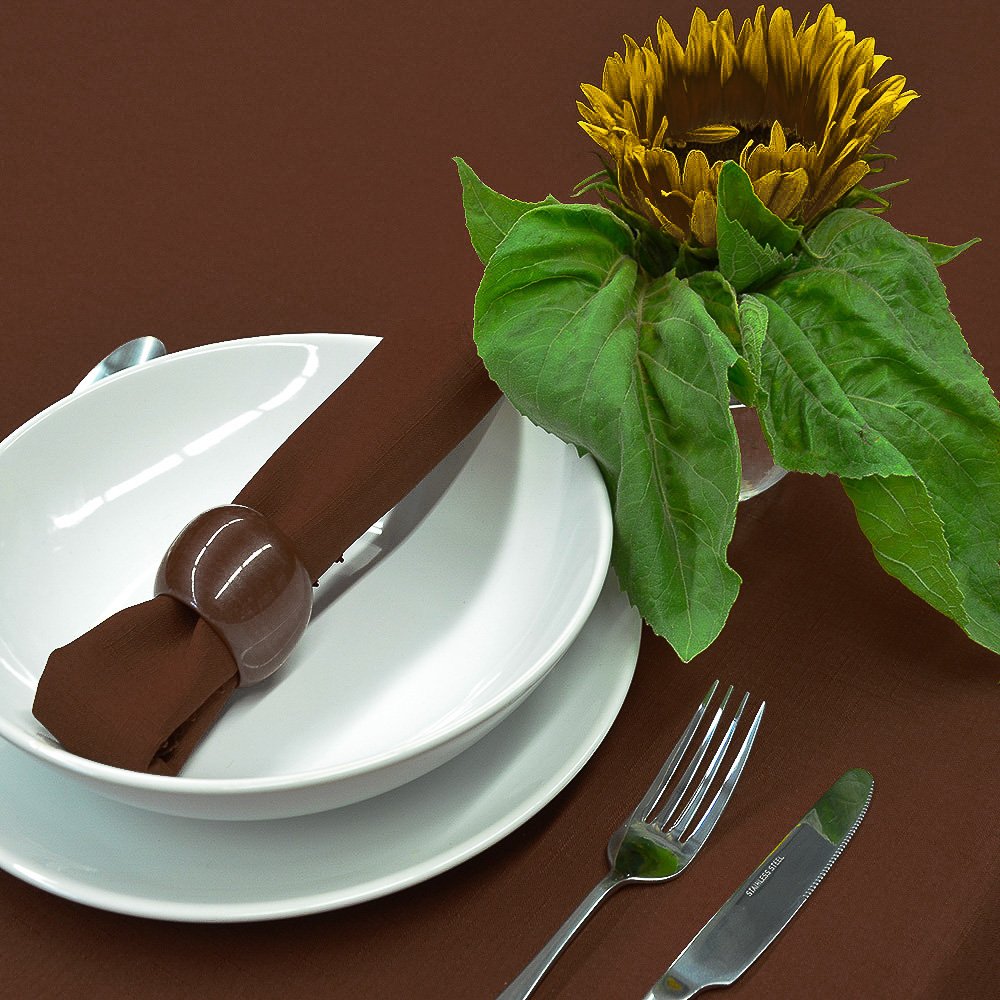 Olzatex Nešpinivý / teflonový látkový ubrus UNI 0368 HNĚDÁ, průměr 140cm (kruh)