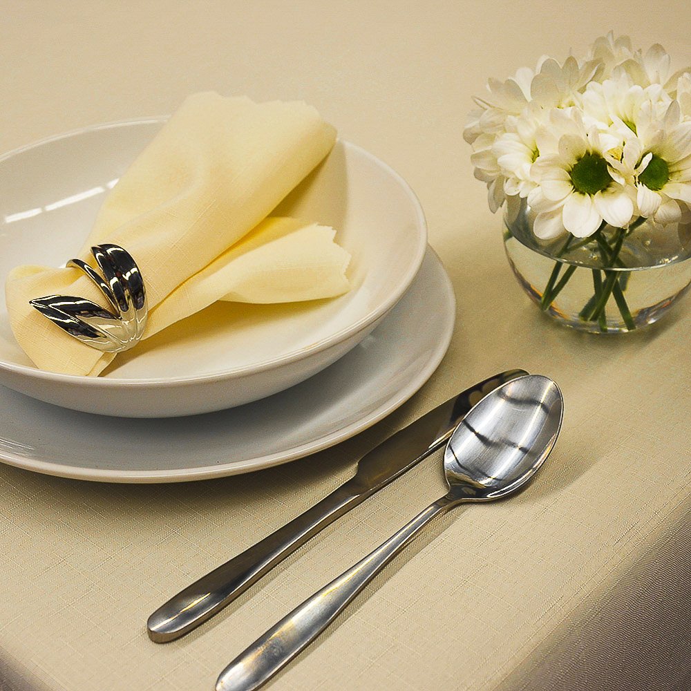 Olzatex Nešpinivý / teflonový látkový ubrus UNI 0377 KRÉMOVÁ, průměr 120cm (kruh)