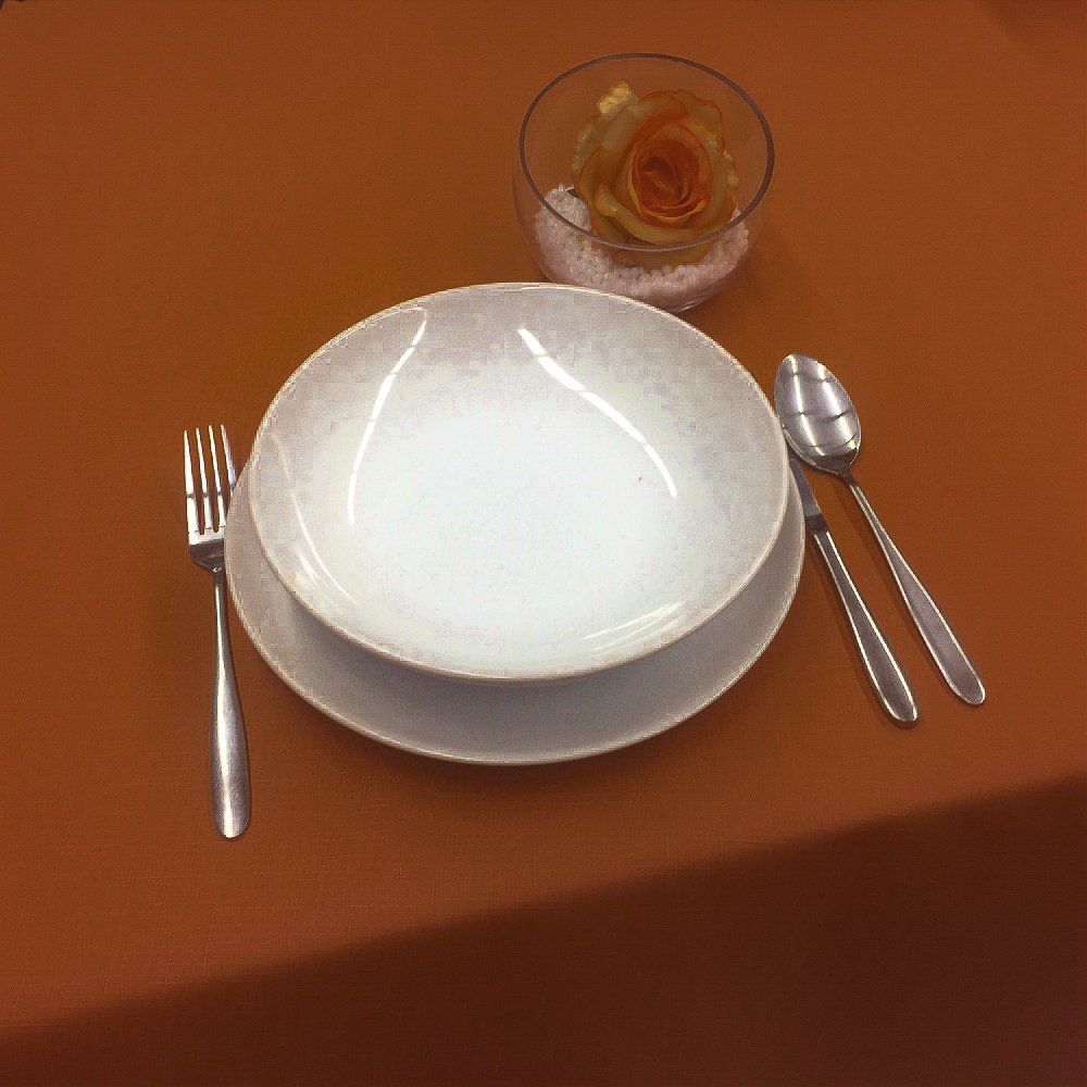 Olzatex Nešpinivý / teflonový látkový ubrus UNI 3095 SKOŘICOVÁ, 120x160cm (ovál)