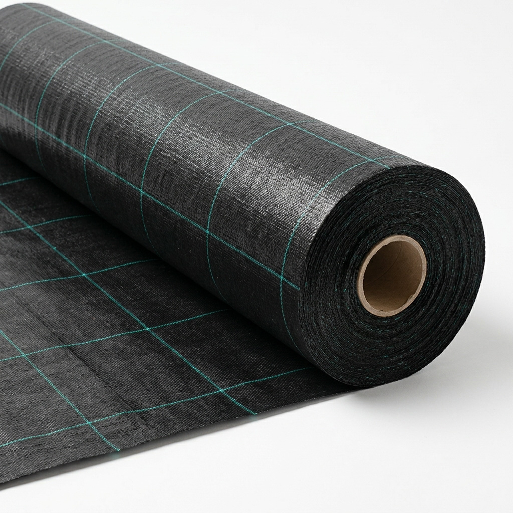 Tkaná mulčovací textilie AGROJUTEX, s UV stabilizací, gramáž 100 g/m2, černá, š.105cm (látka v metráži)