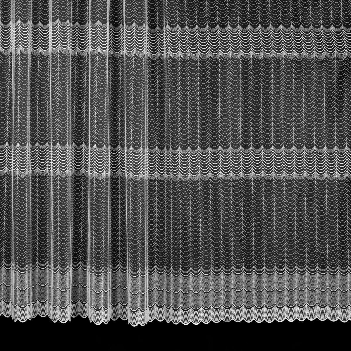 Mantis tylová záclona 1291, vyšívané obloučky, s bordurou, bílá, výška 200cm ( v metráži)