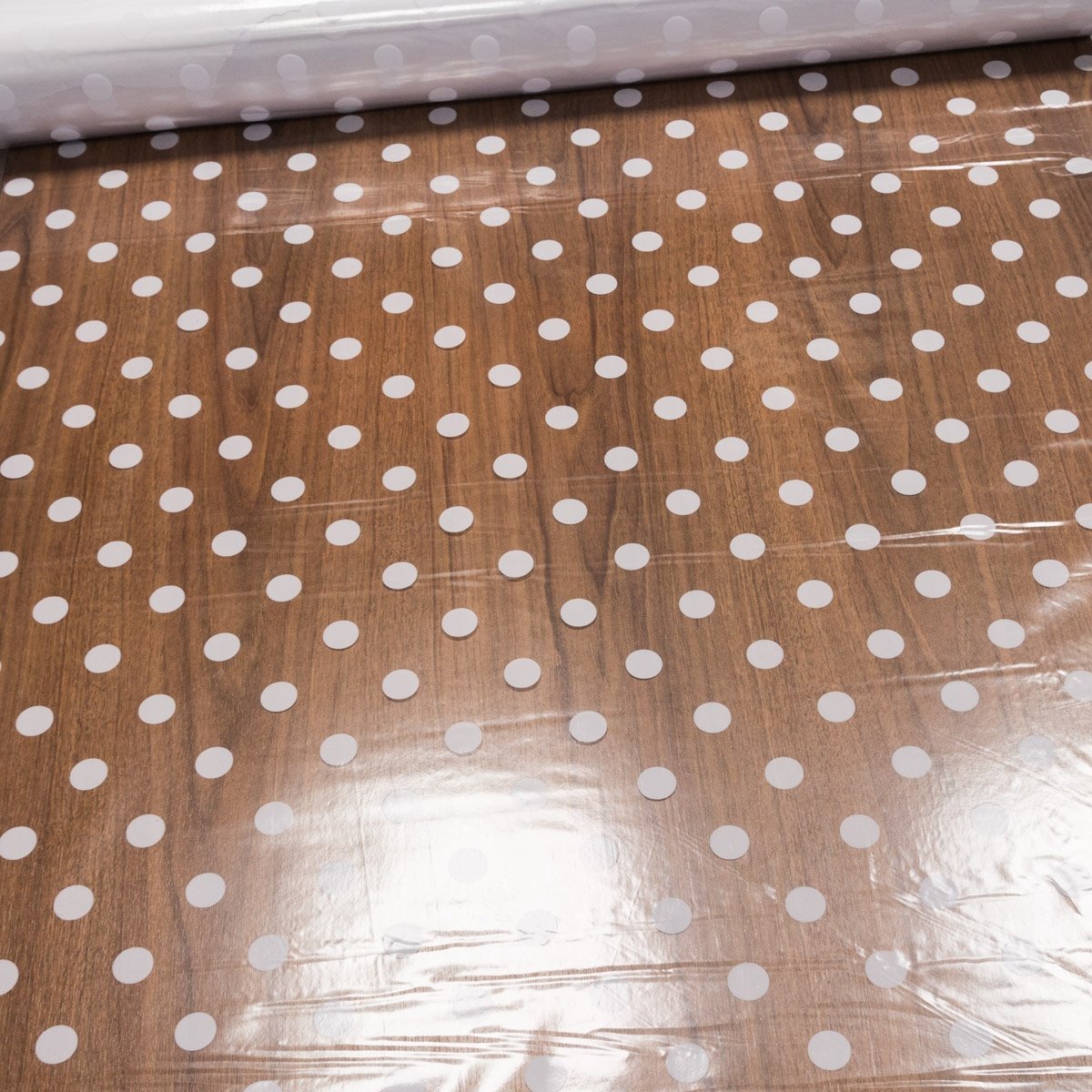 Ubrus PVC průhledný 22G/43, velký puntík, š.140cm (metráž)