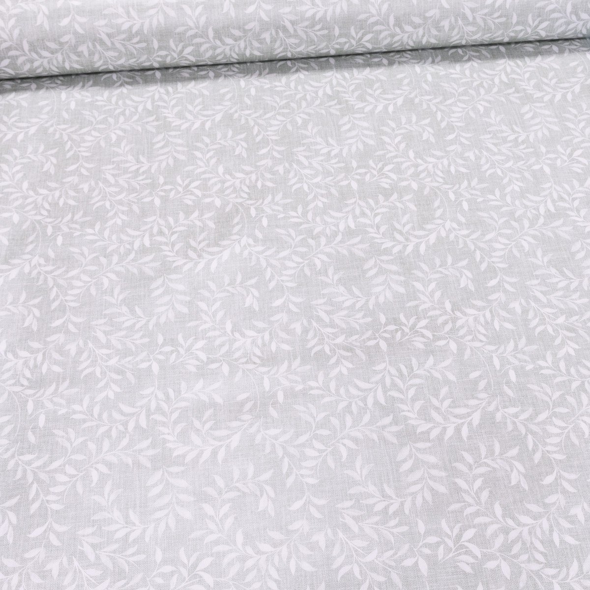 Bonita Ubrus PVC s textilním podkladem 13U/11, smetanové lístky na zeleném žíhání, š.140cm (metráž)