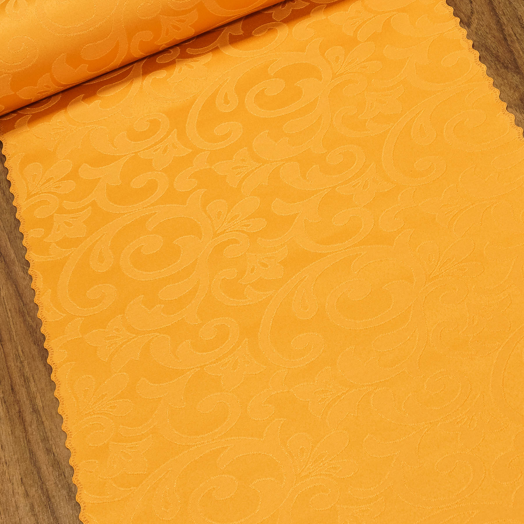 Ubrusovina / štola teflonová úprava, GASTRO HT H-342-3969, oranžový vzor. š.38cm (metráž)