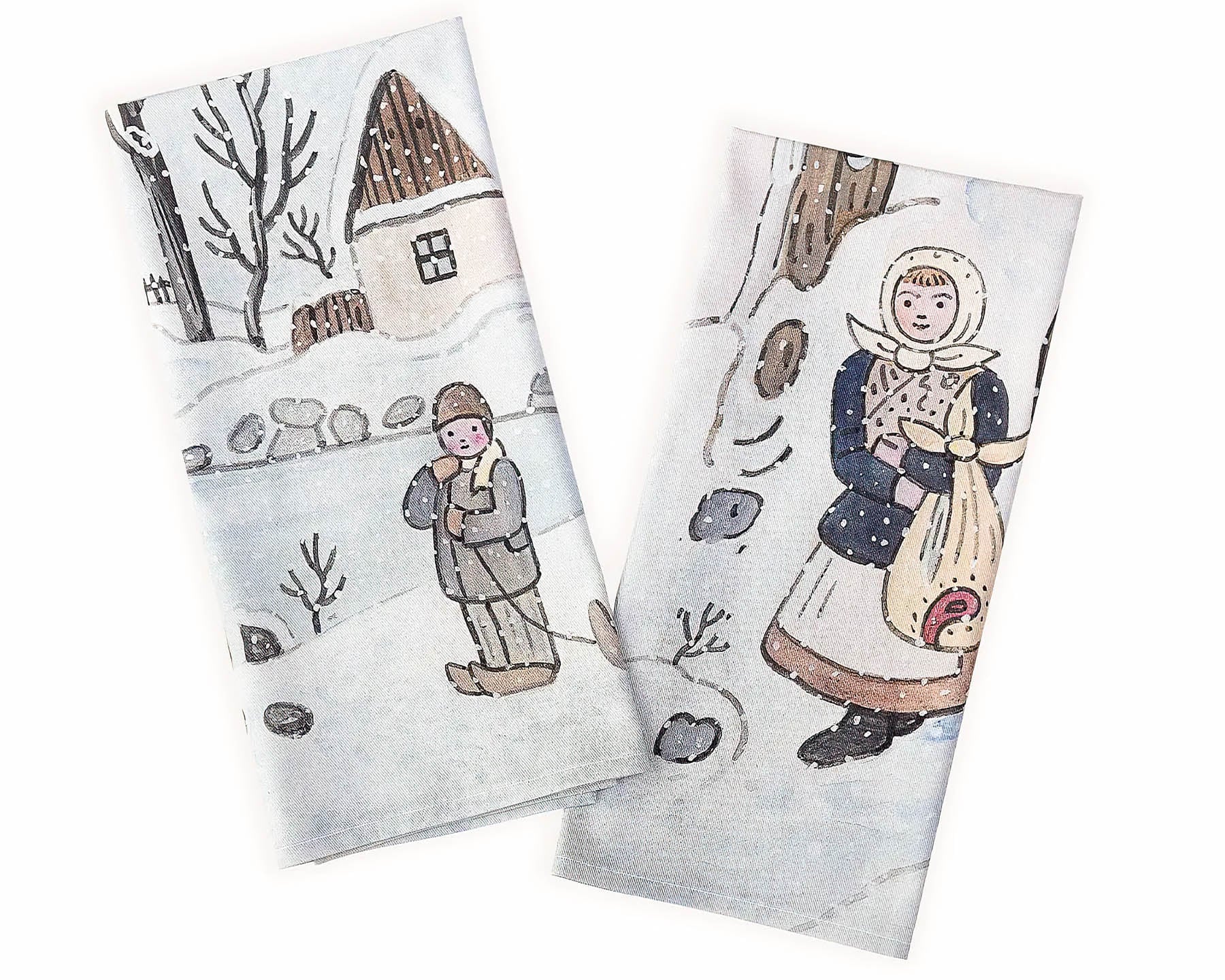 Matějovský utěrky JOSEF BÍLÁ ZIMA, bílá, 2 kusy 50x70cm