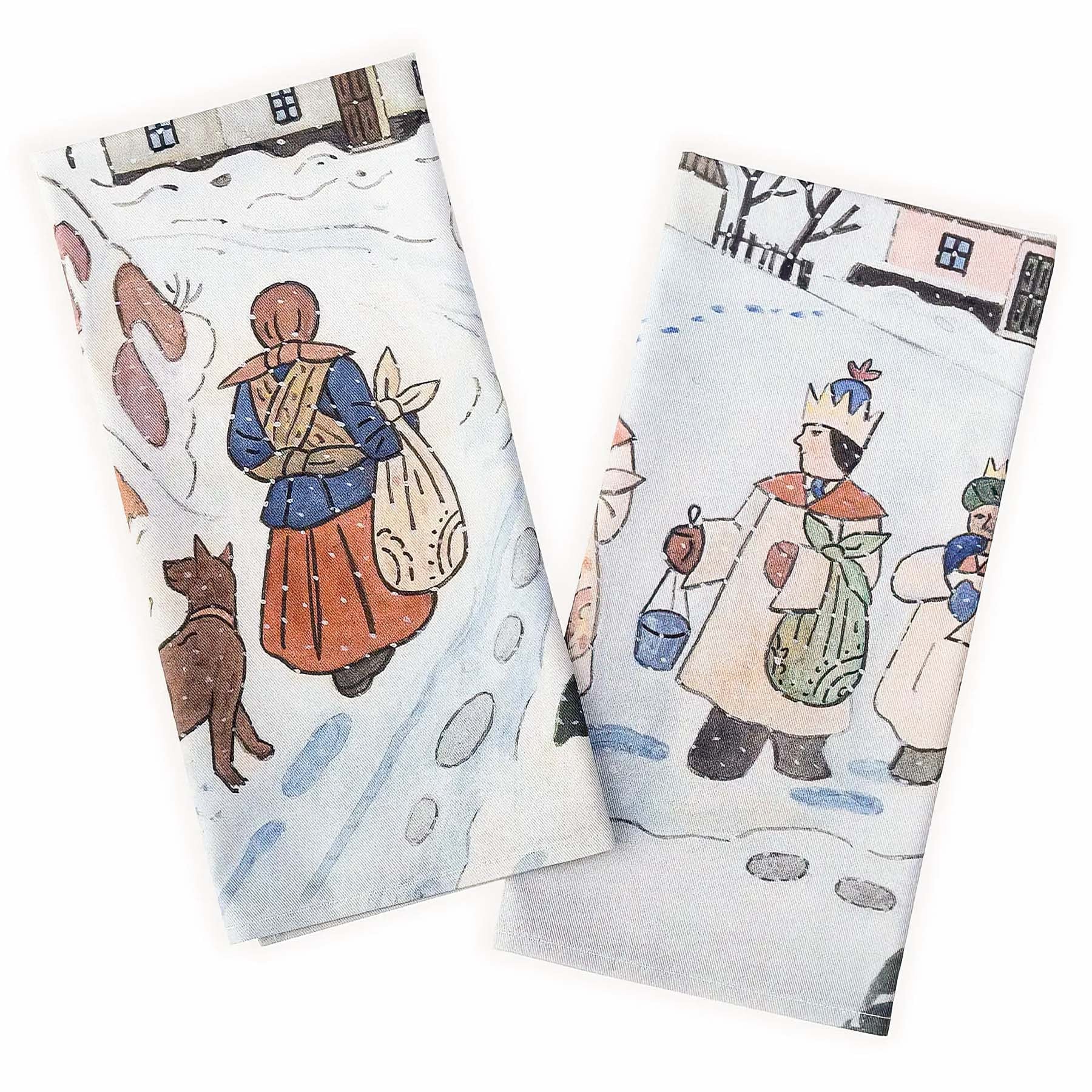 Matějovský utěrky JOSEF KOLEDA TŘÍKRÁLOVÁ, bílá, 2 kusy 50x70cm