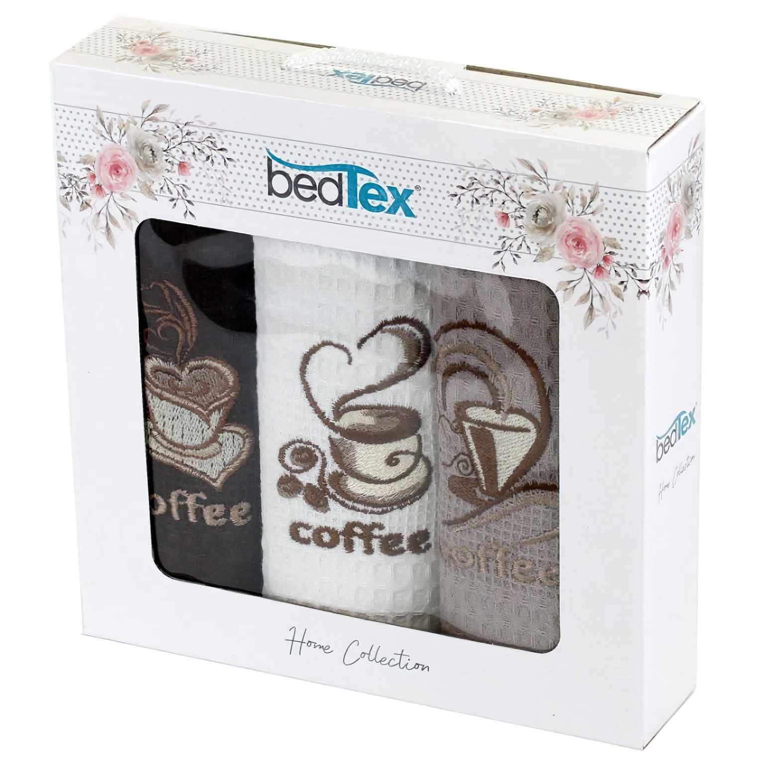 TipTrade s.r.o. Dárková sada vaflových utěrek 3 ks Čas na kávu