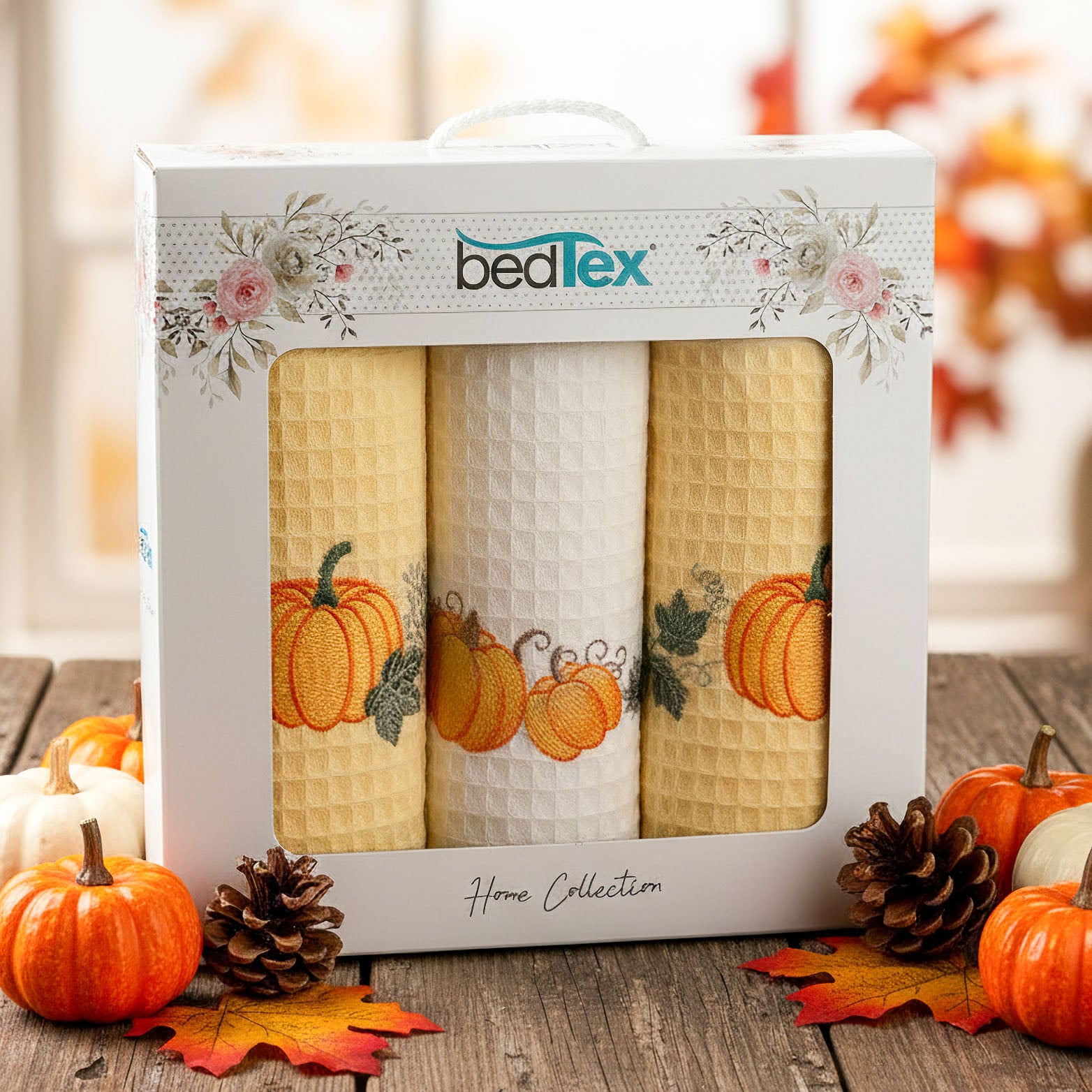 TipTrade s.r.o. Dárková sada vaflových utěrek 3 ks Dýně