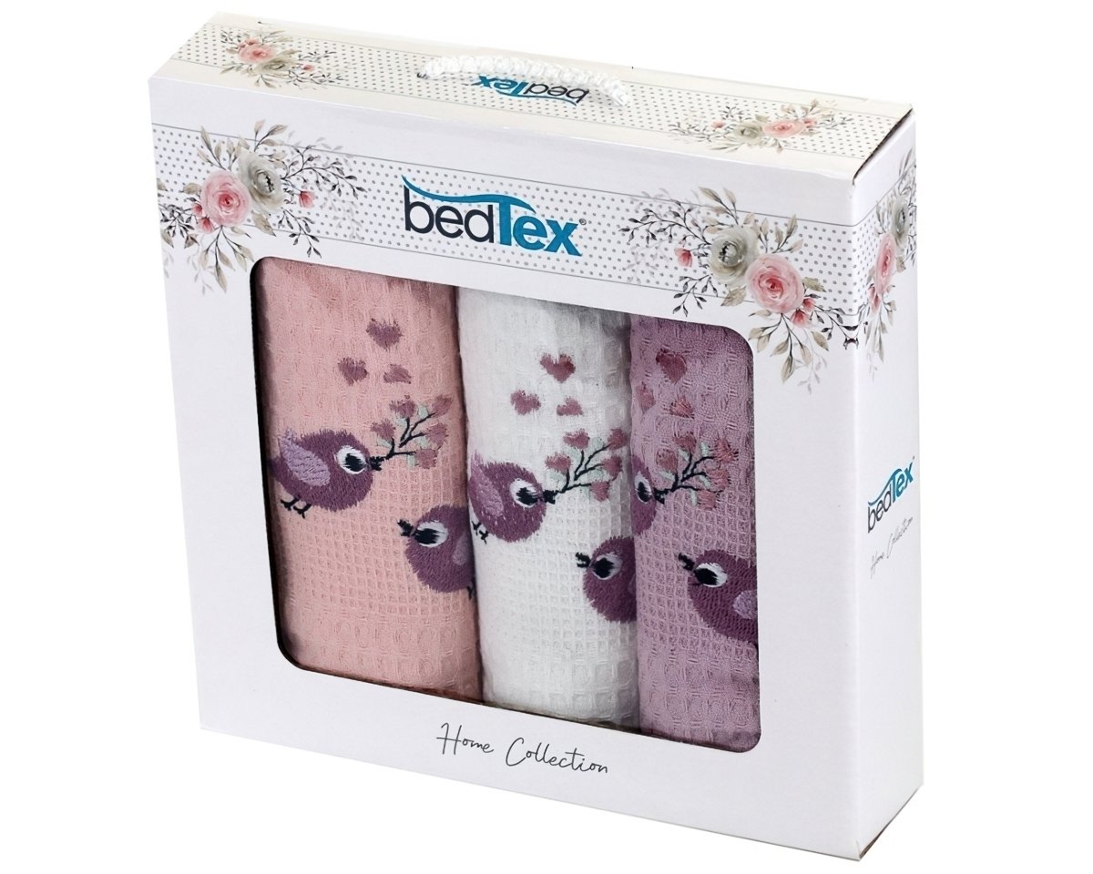 TipTrade s.r.o. Dárková sada vaflových utěrek 3 ks Ptáčci