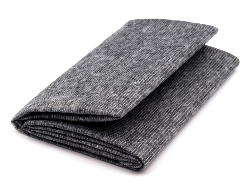 KUFNER Vlizelín KUFNER V908B57 jednostranně lepící / nažehlovací, prošívaný, šedý, š. 90cm, 25+10+5g/m2 (látka v metráži)