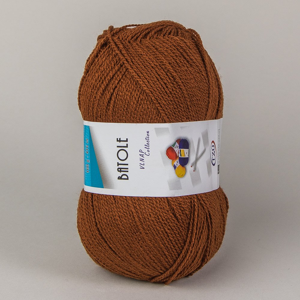 Pletací příze Vlnap BATOLE 53164 hnědá, klasická, 100g/416m