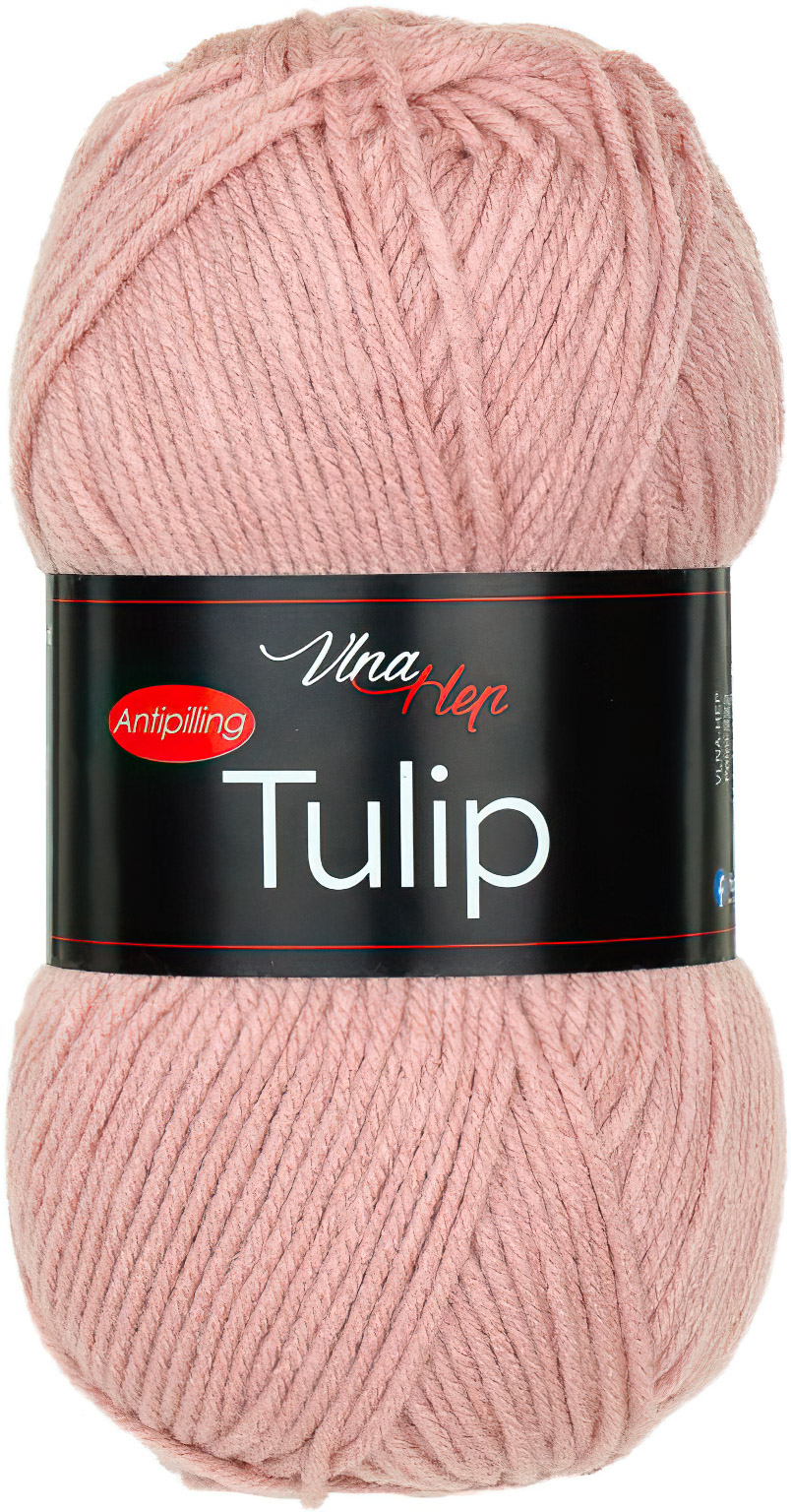 Pletací / háčkovací příze Vlna-Hep TULIP 41066 světle starorůžová, jednobarevná, antipillingová, 100g/170m