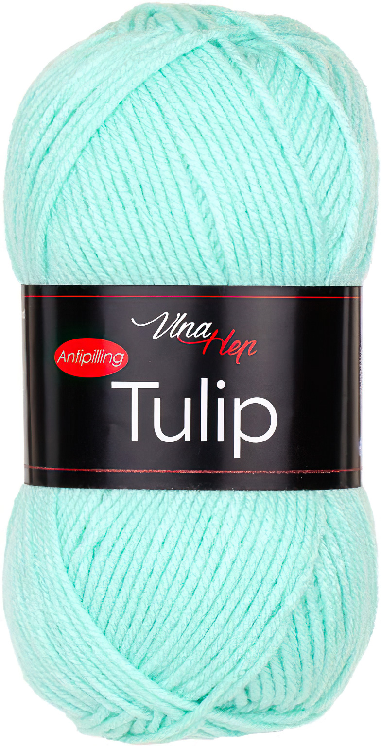 Pletací / háčkovací příze Vlna-Hep TULIP 41195 mintová, jednobarevná, antipillingová, 100g/170m