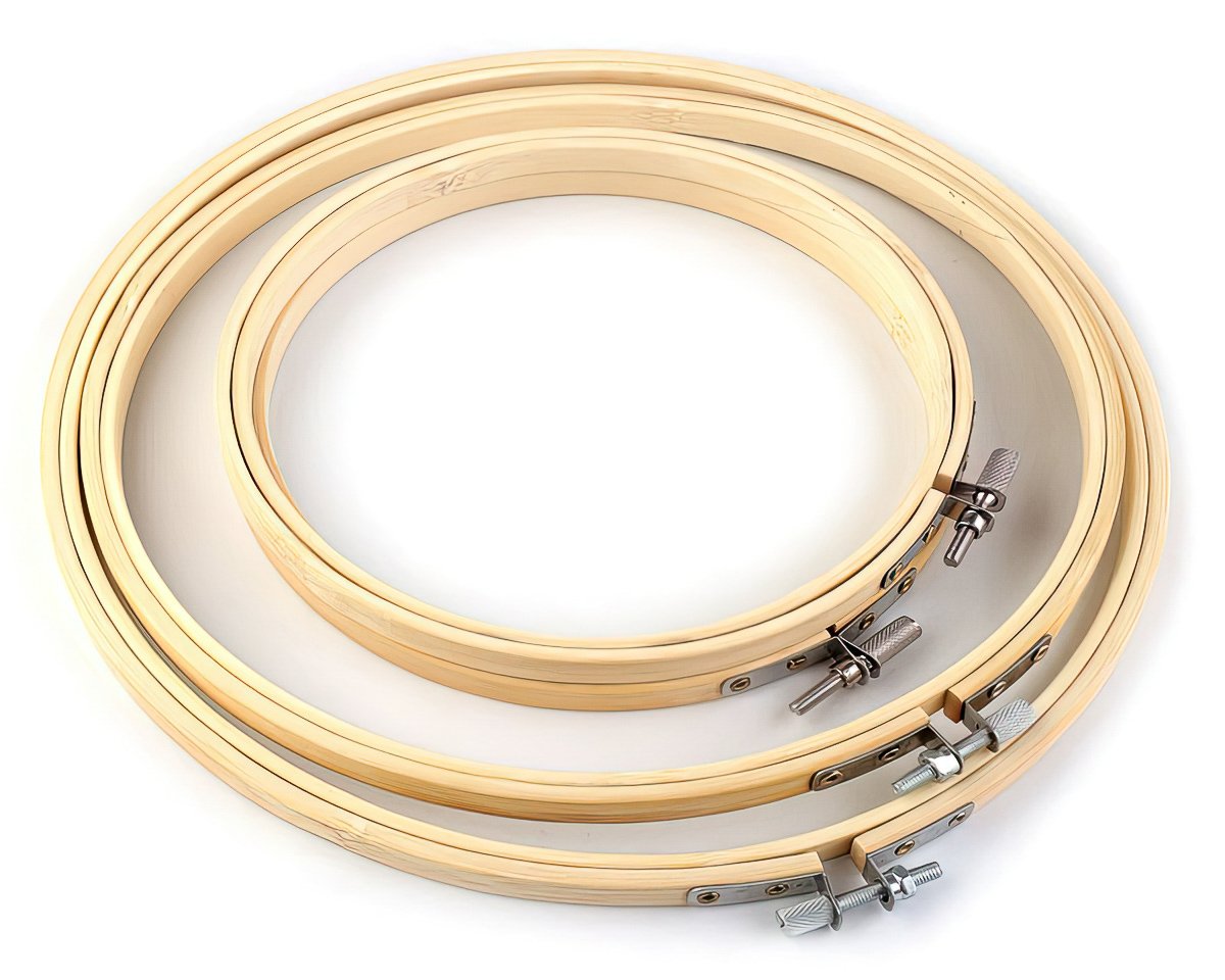 Stoklasa Vyšívací bambusové kruhy 750562, světlé, sada 4 kusy, průměr 12; 15; 20,3; 22,5cm