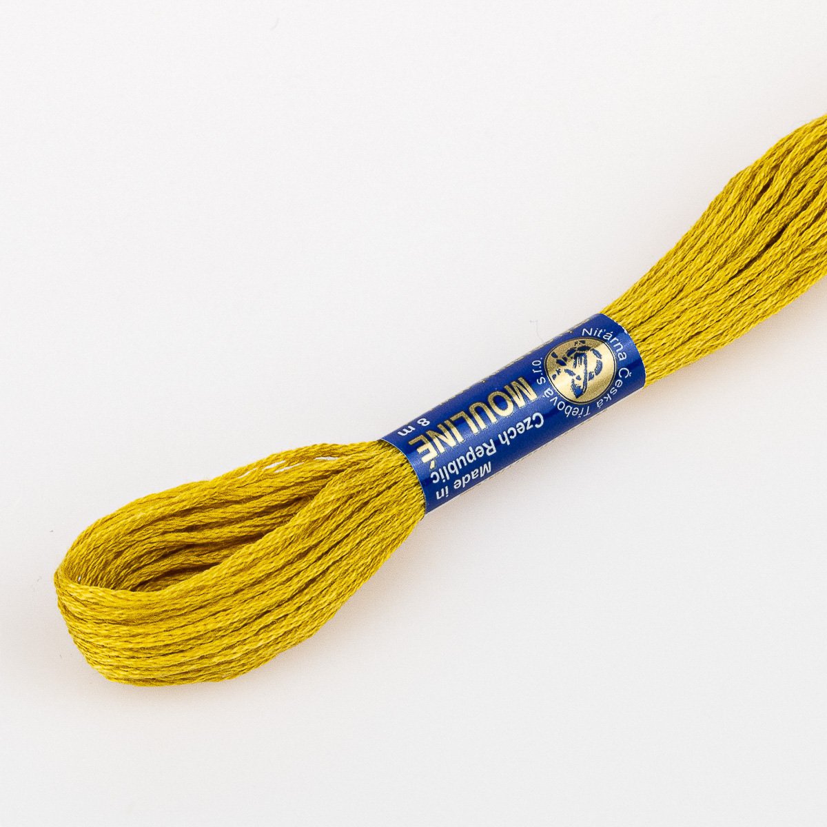Niťárna Vyšívací příze MOULINE / MULINKA 1762 žlutě okrová, jednobarevná, 2g/8m