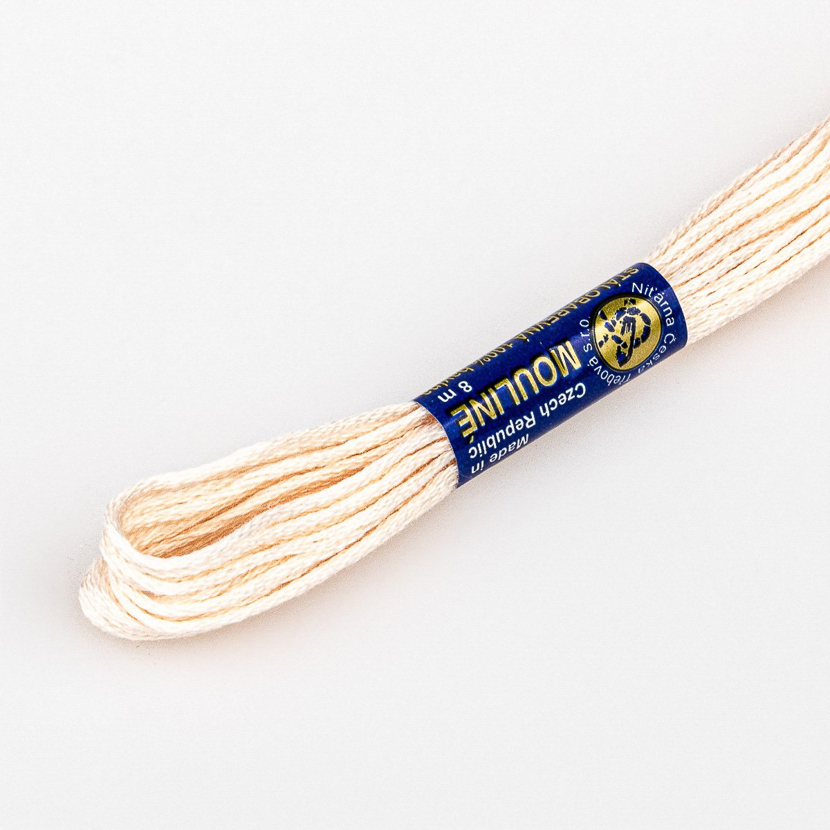 Niťárna Vyšívací příze MOULINE / MULINKA 2302 oranžovo-žlutá, jednobarevná, 2g/8m