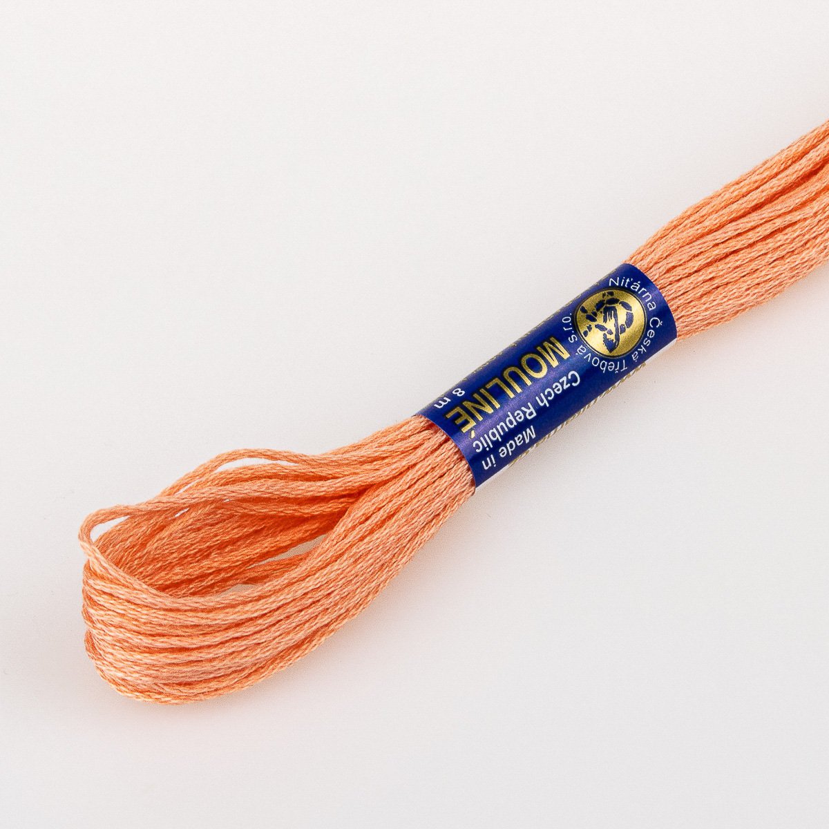 Niťárna Vyšívací příze MOULINE / MULINKA 2332 korálová růžovo-oranžová, jednobarevná, 2g/8m