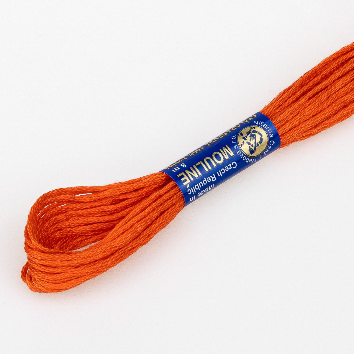 Niťárna Vyšívací příze MOULINE / MULINKA 2392 červený pepř oranžová, jednobarevná, 2g/8m