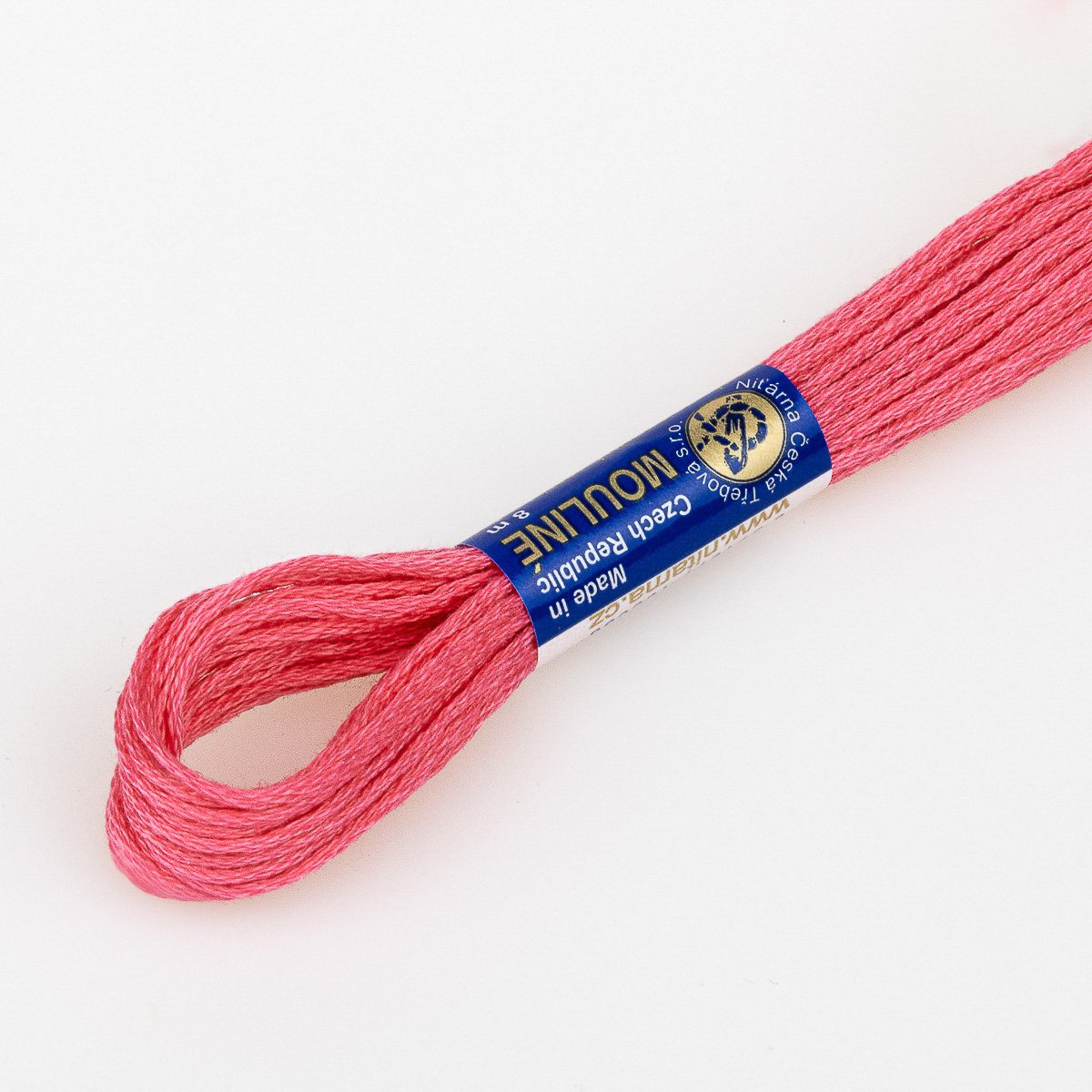 Niťárna Vyšívací příze MOULINE / MULINKA 3352 grenadina růžová, jednobarevná, 2g/8m