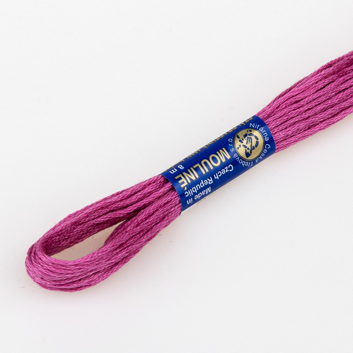 Niťárna Vyšívací příze MOULINE / MULINKA 3482 nachová růžová, jednobarevná, 2g/8m