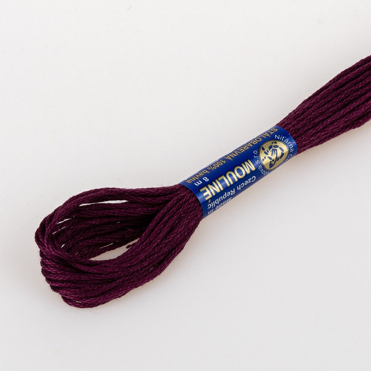 Niťárna Vyšívací příze MOULINE / MULINKA 3582 bordó, jednobarevná, 2g/8m