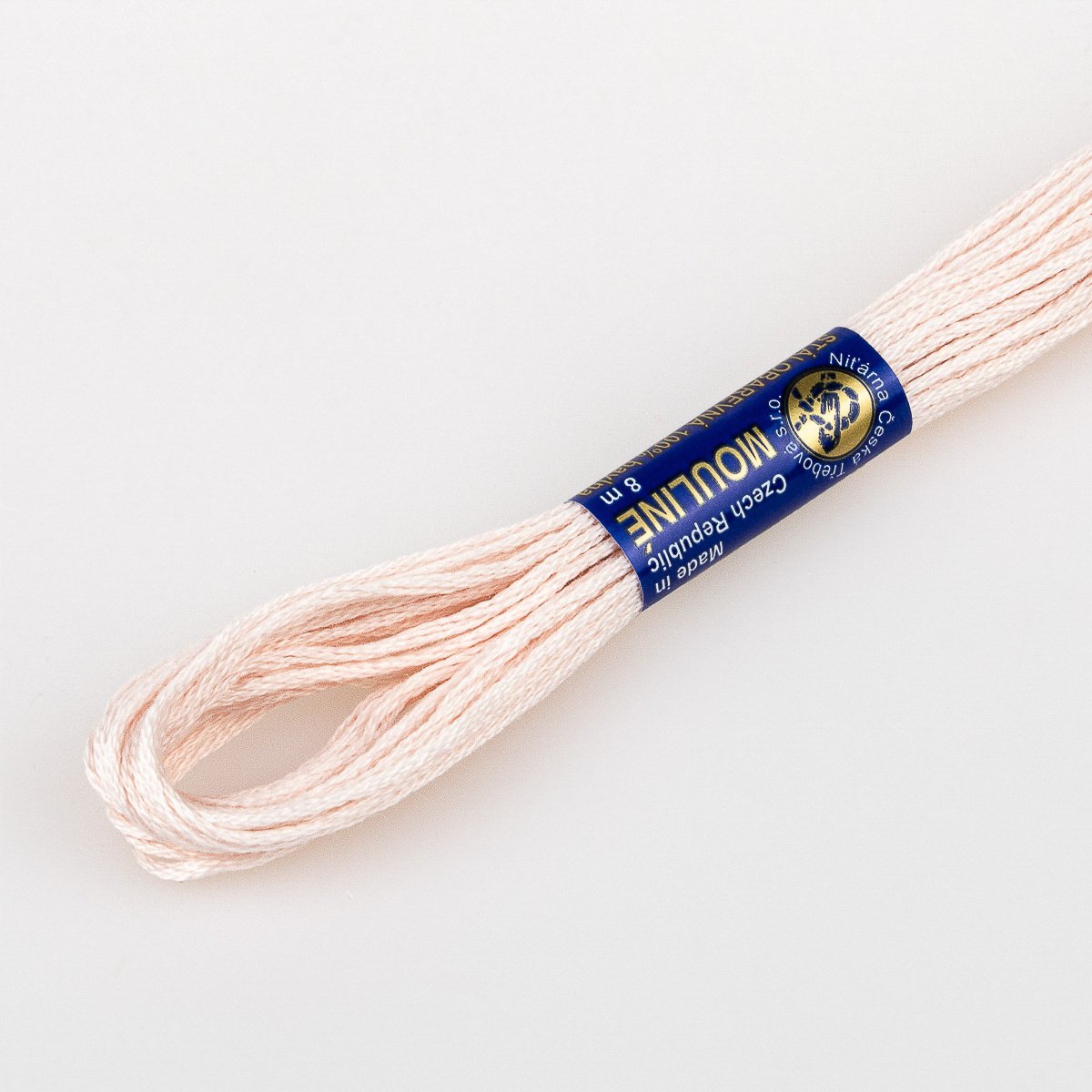Niťárna Vyšívací příze MOULINE / MULINKA 3712 bledá starorůžová, jednobarevná, 2g/8m