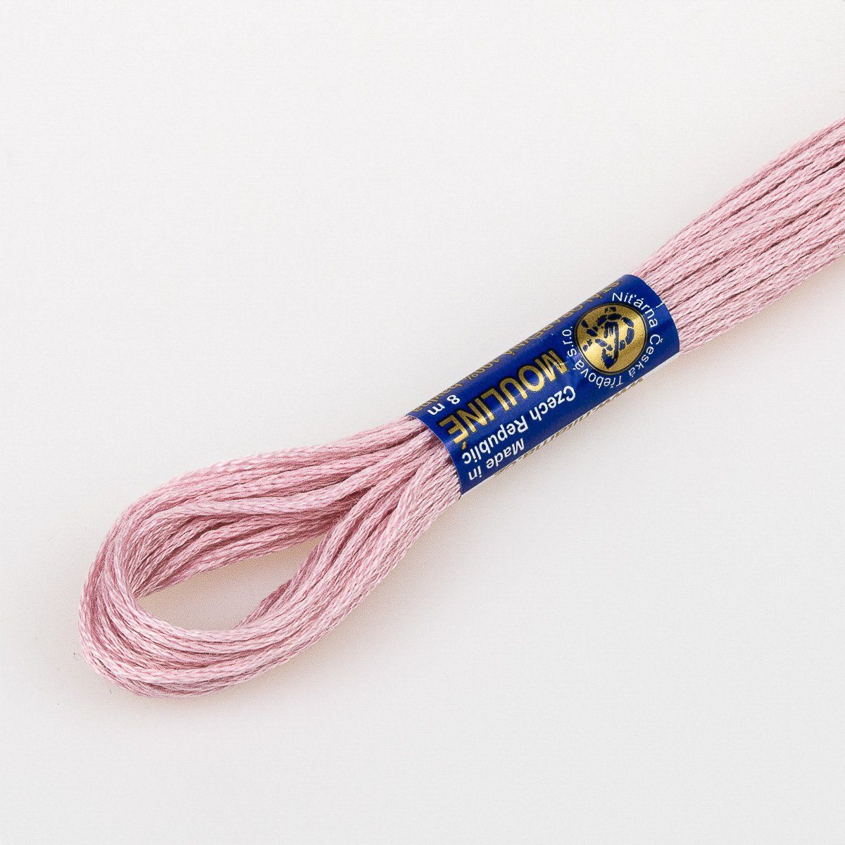 Niťárna Vyšívací příze MOULINE / MULINKA 3812 světlá starorůžová, jednobarevná, 2g/8m
