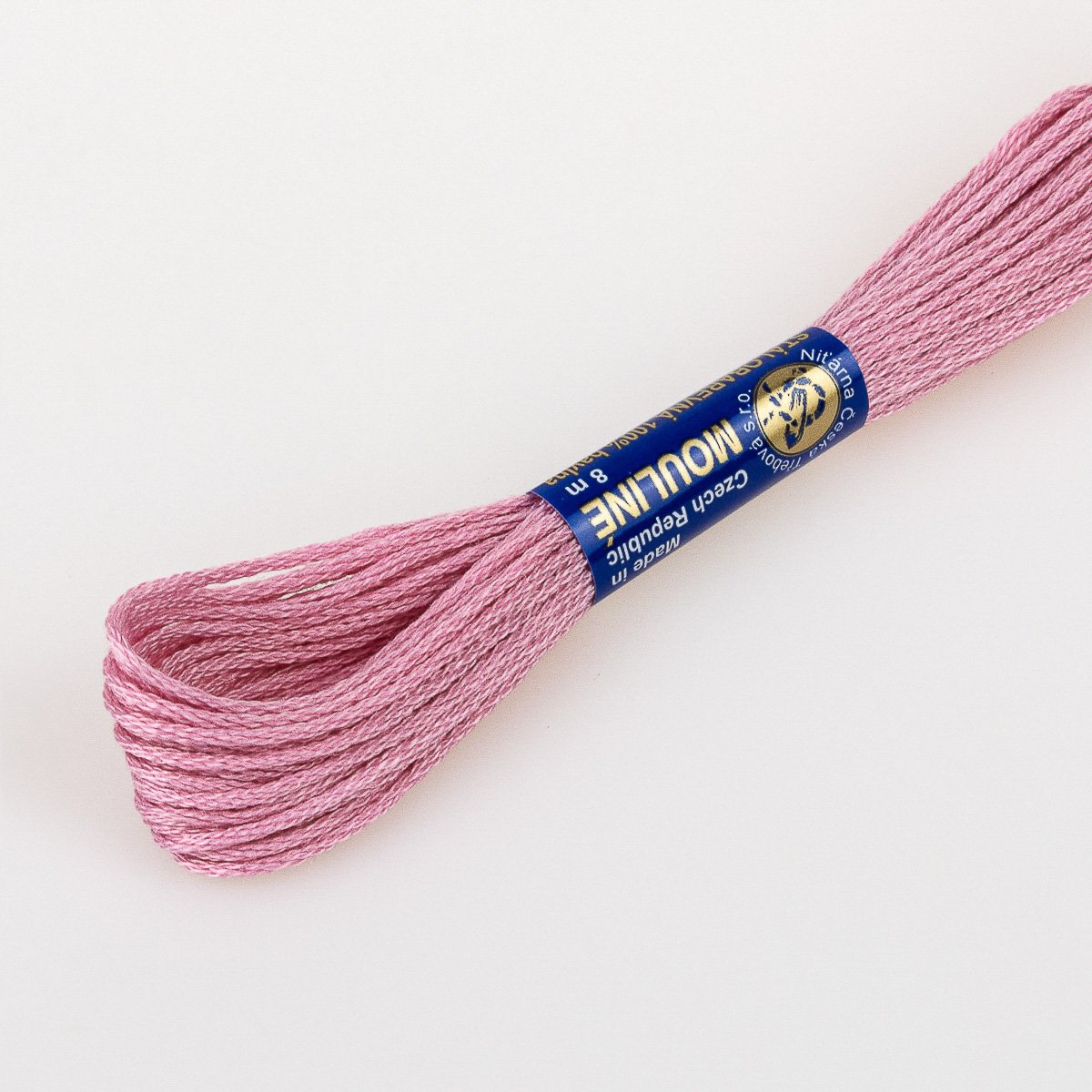 Niťárna Vyšívací příze MOULINE / MULINKA 3822 tmavá růžová, jednobarevná, 2g/8m