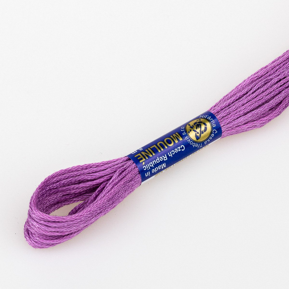 Niťárna Vyšívací příze MOULINE / MULINKA 4342 středně fialová, jednobarevná, 2g/8m