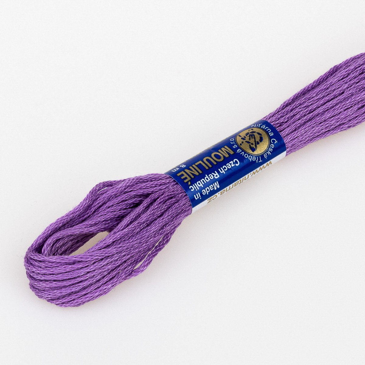 Niťárna Vyšívací příze MOULINE / MULINKA 4352 tmavá cyklámenová fialová, jednobarevná, 2g/8m