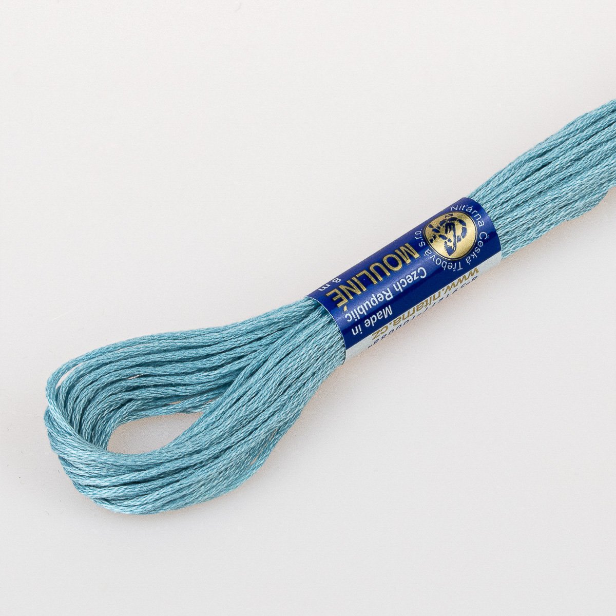 Niťárna Vyšívací příze MOULINE / MULINKA 5162 papouščí modř, jednobarevná, 2g/8m