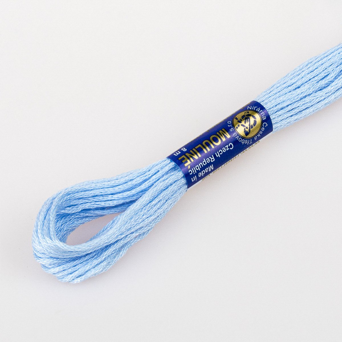 Niťárna Vyšívací příze MOULINE / MULINKA 5422 nebeská modř, jednobarevná, 2g/8m