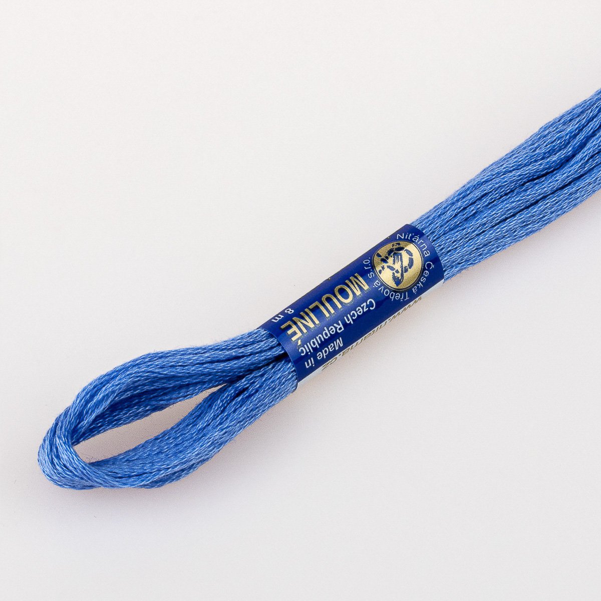 Niťárna Vyšívací příze MOULINE / MULINKA 5452 hvězdná modř, jednobarevná, 2g/8m