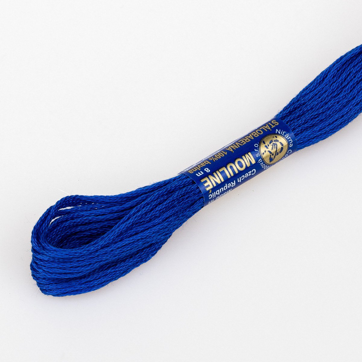 Niťárna Vyšívací příze MOULINE / MULINKA 5582 tropická modř, jednobarevná, 2g/8m