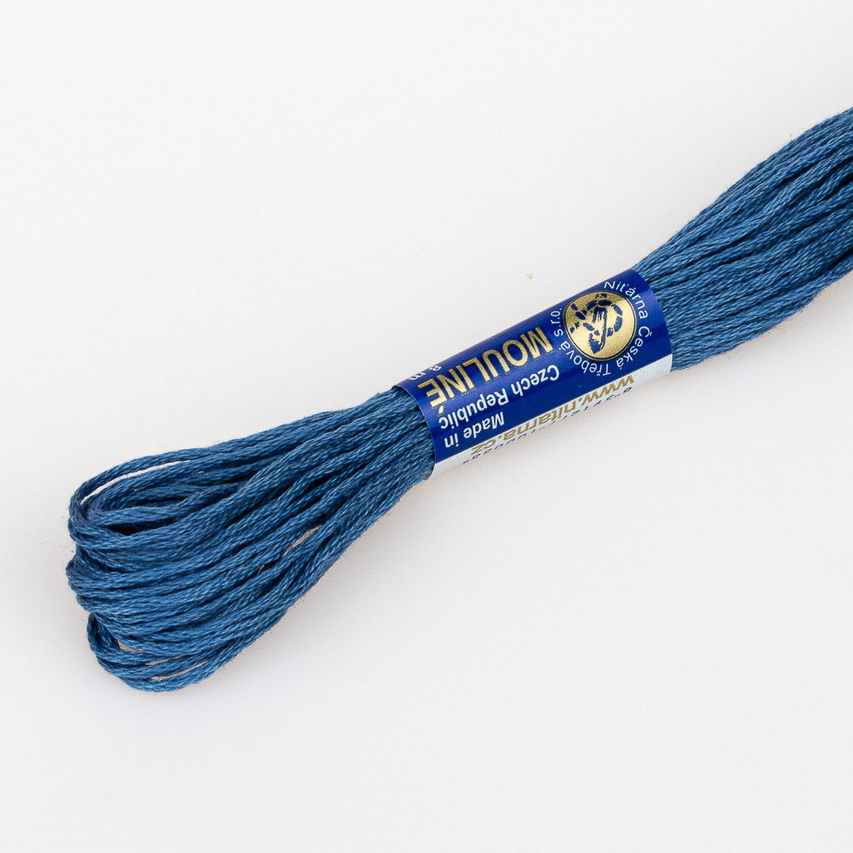 Niťárna Vyšívací příze MOULINE / MULINKA 5862 ocelová modř, jednobarevná, 2g/8m