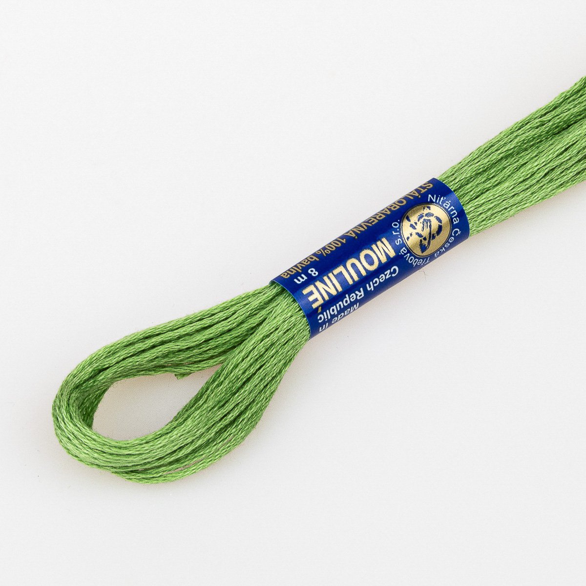 Niťárna Vyšívací příze MOULINE / MULINKA 6242 hruškově zelená, jednobarevná, 2g/8m