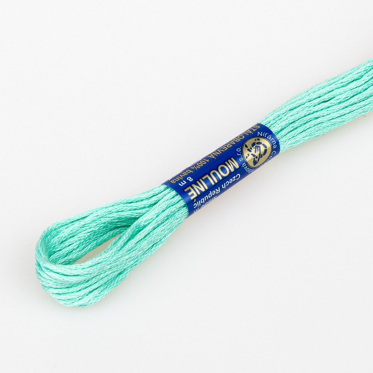 Niťárna Vyšívací příze MOULINE / MULINKA 6522 azurová modrá, jednobarevná, 2g/8m