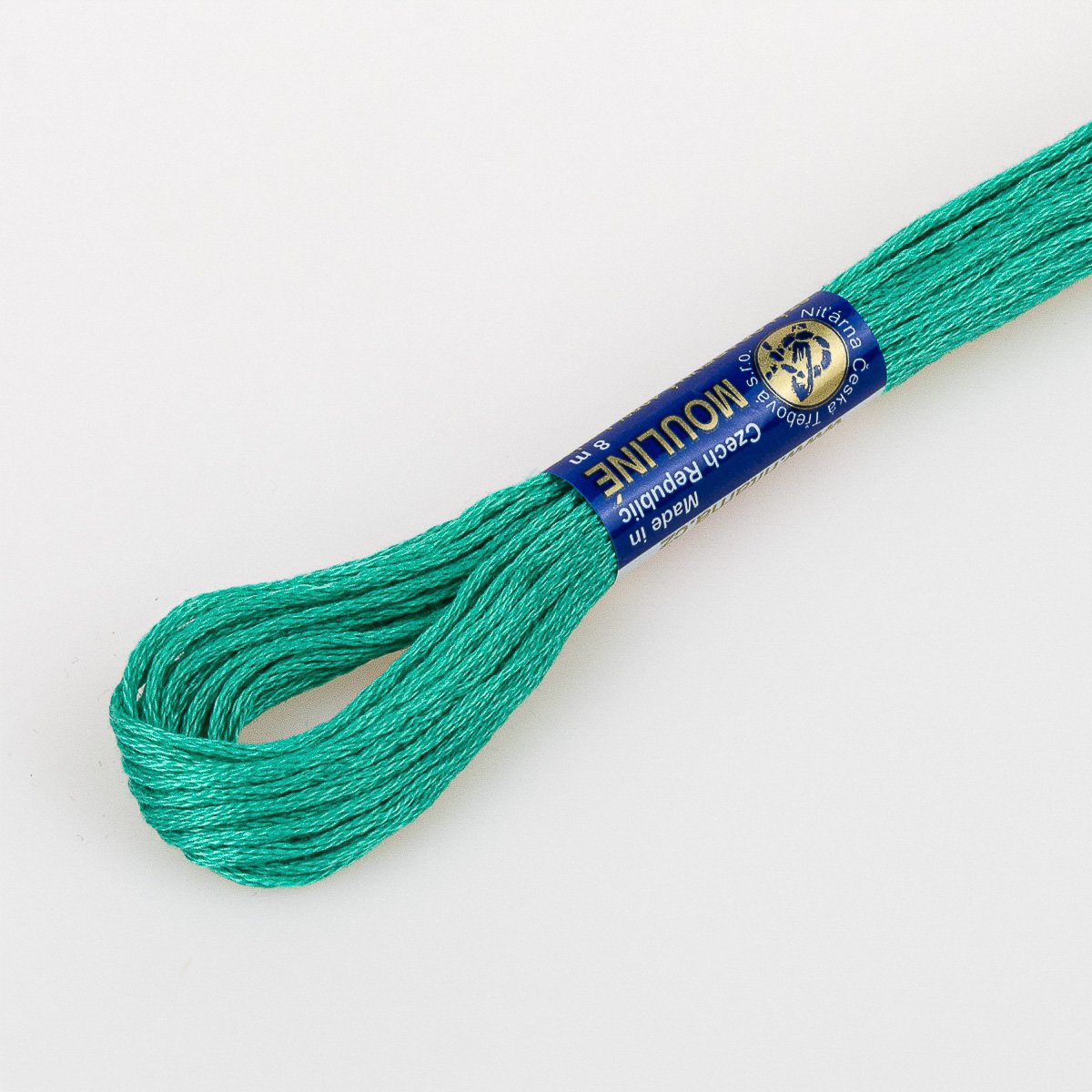Niťárna Vyšívací příze MOULINE / MULINKA 6552 nefritová zelená, jednobarevná, 2g/8m
