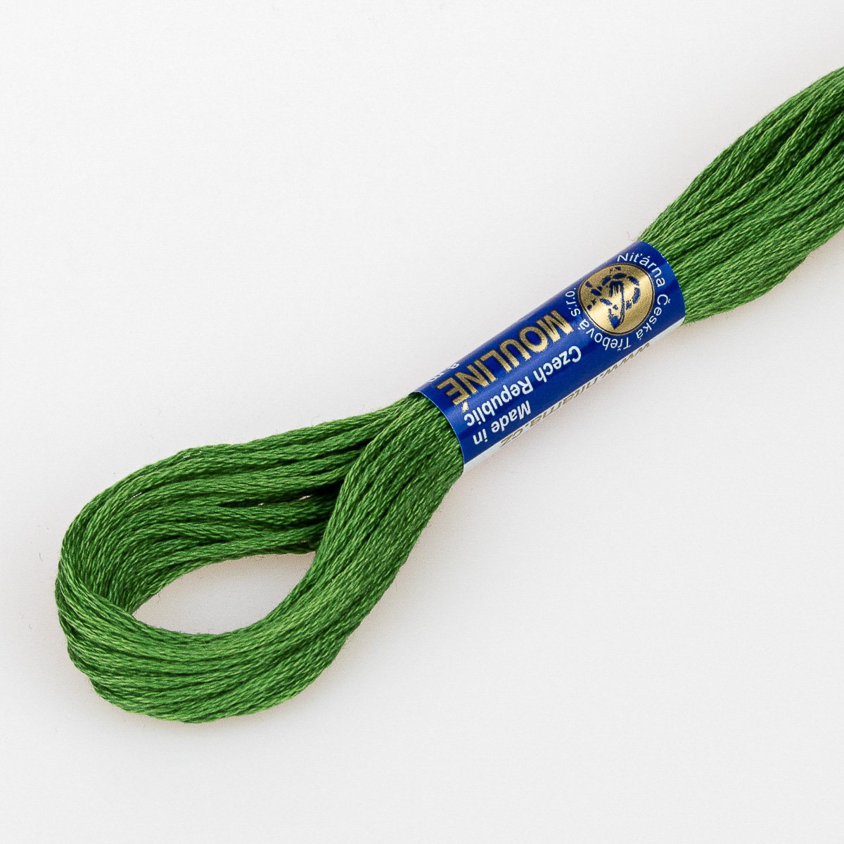 Niťárna Vyšívací příze MOULINE / MULINKA 6662 střední zelená, jednobarevná, 2g/8m