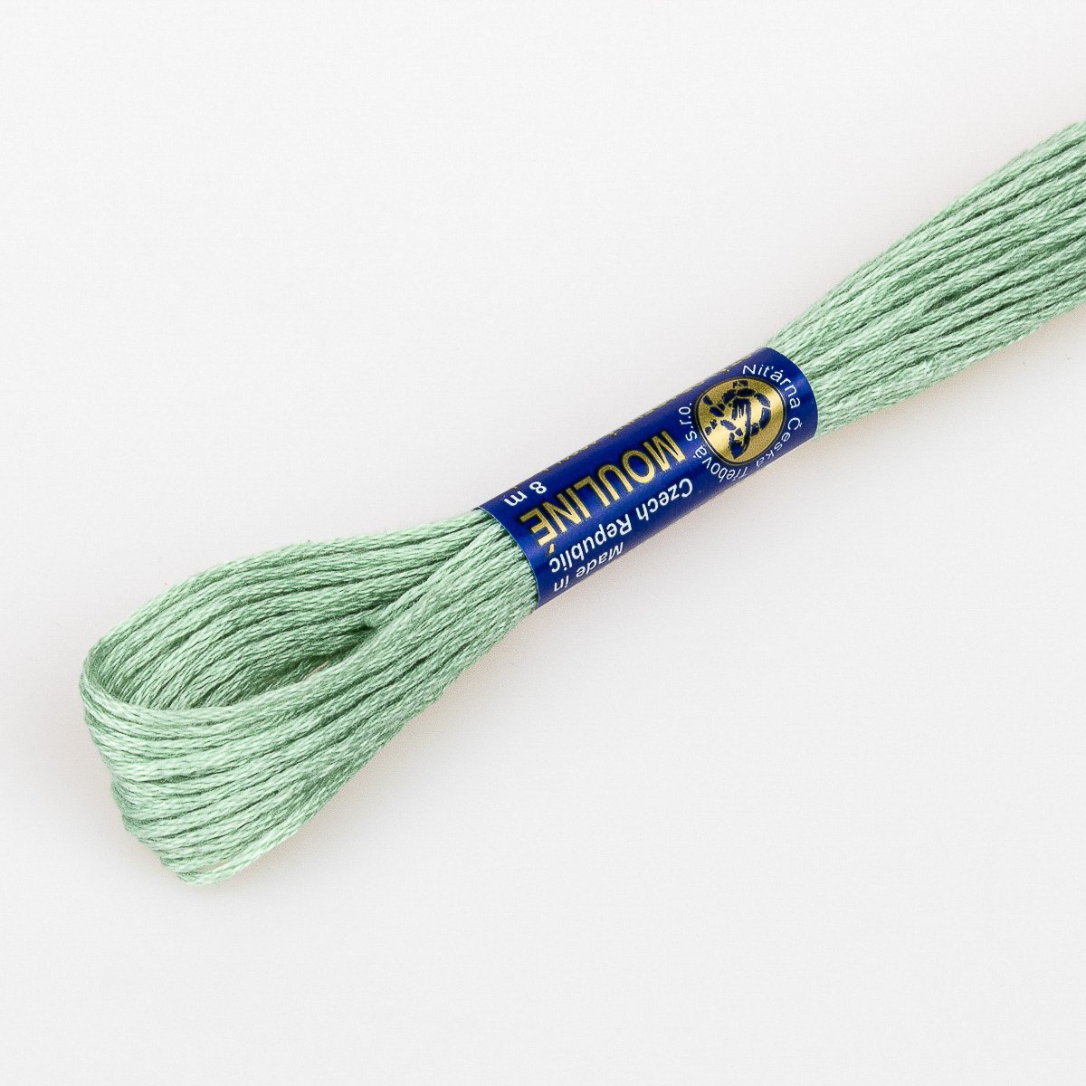 Niťárna Vyšívací příze MOULINE / MULINKA 6822 pistáciová zelená, jednobarevná, 2g/8m