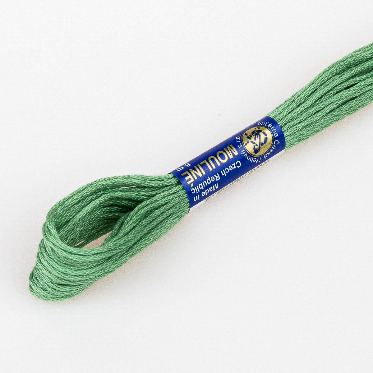 Niťárna Vyšívací příze MOULINE / MULINKA 6852 lahvová zelená, jednobarevná, 2g/8m