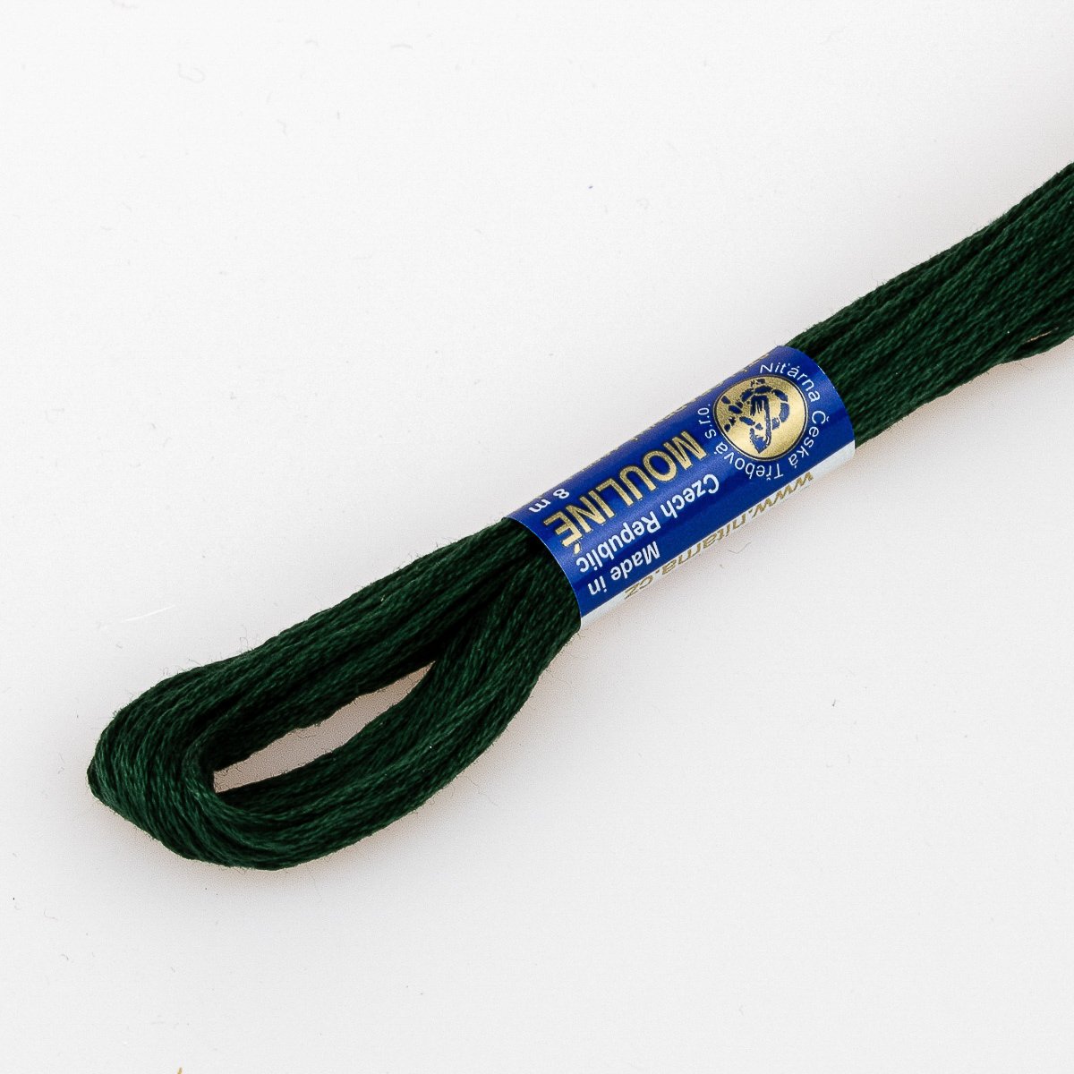 Niťárna Vyšívací příze MOULINE / MULINKA 6882 cypřišová zelená, jednobarevná, 2g/8m
