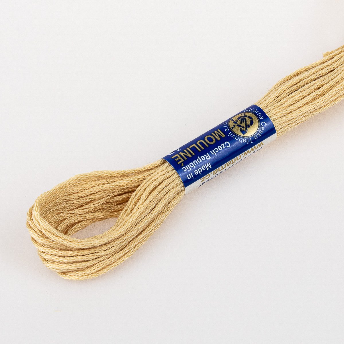 Niťárna Vyšívací příze MOULINE / MULINKA 7132 písková béžová, jednobarevná, 2g/8m