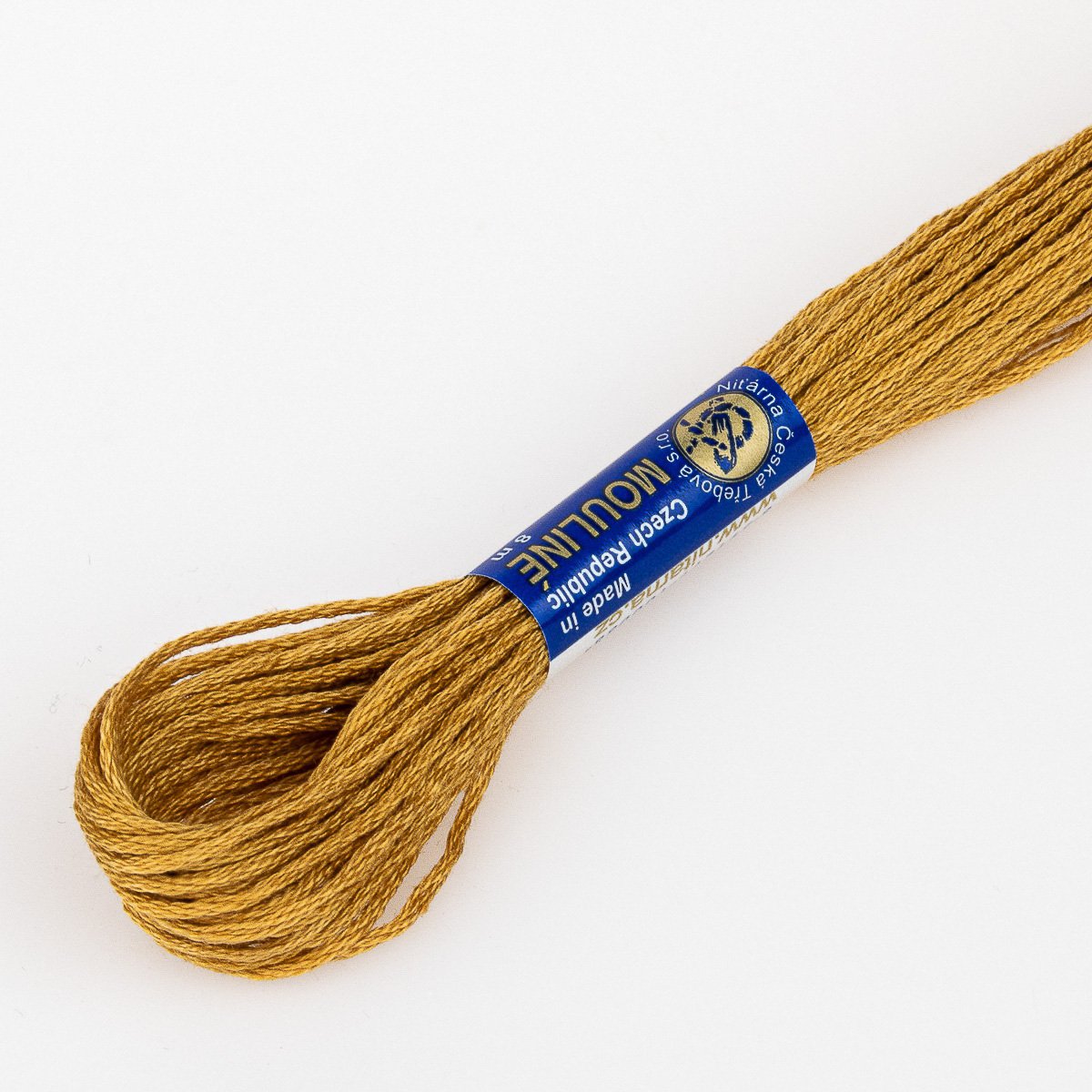 Niťárna Vyšívací příze MOULINE / MULINKA 7142 zlato-hnědá, jednobarevná, 2g/8m