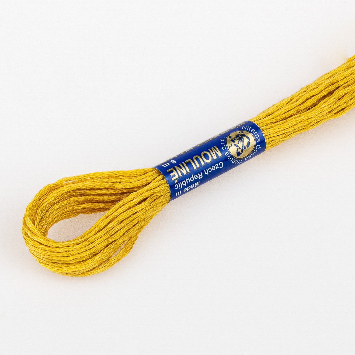 Niťárna Vyšívací příze MOULINE / MULINKA 7232 oranžovo-hnědá, jednobarevná, 2g/8m