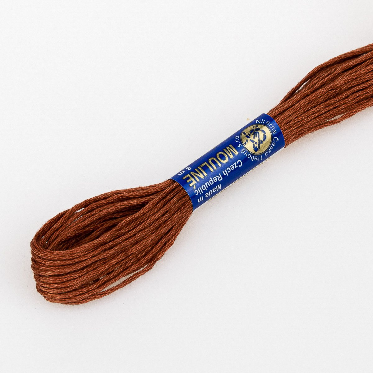 Niťárna Vyšívací příze MOULINE / MULINKA 7272 světlá kari hnědá, jednobarevná, 2g/8m