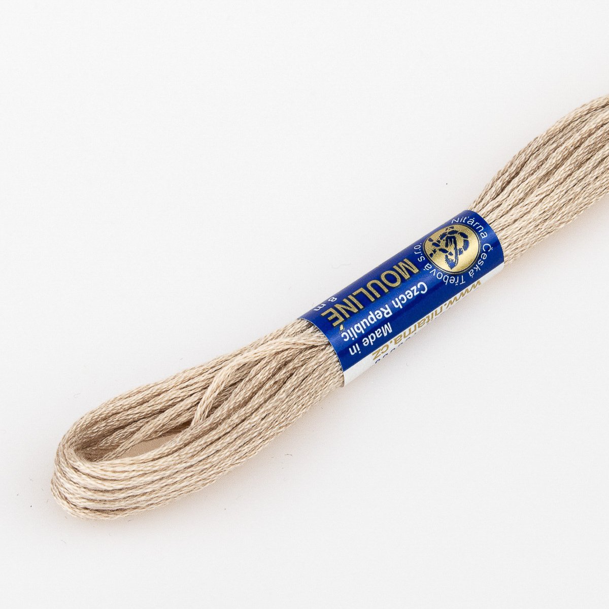 Niťárna Vyšívací příze MOULINE / MULINKA 7312 bílá káva krémová, jednobarevná, 2g/8m