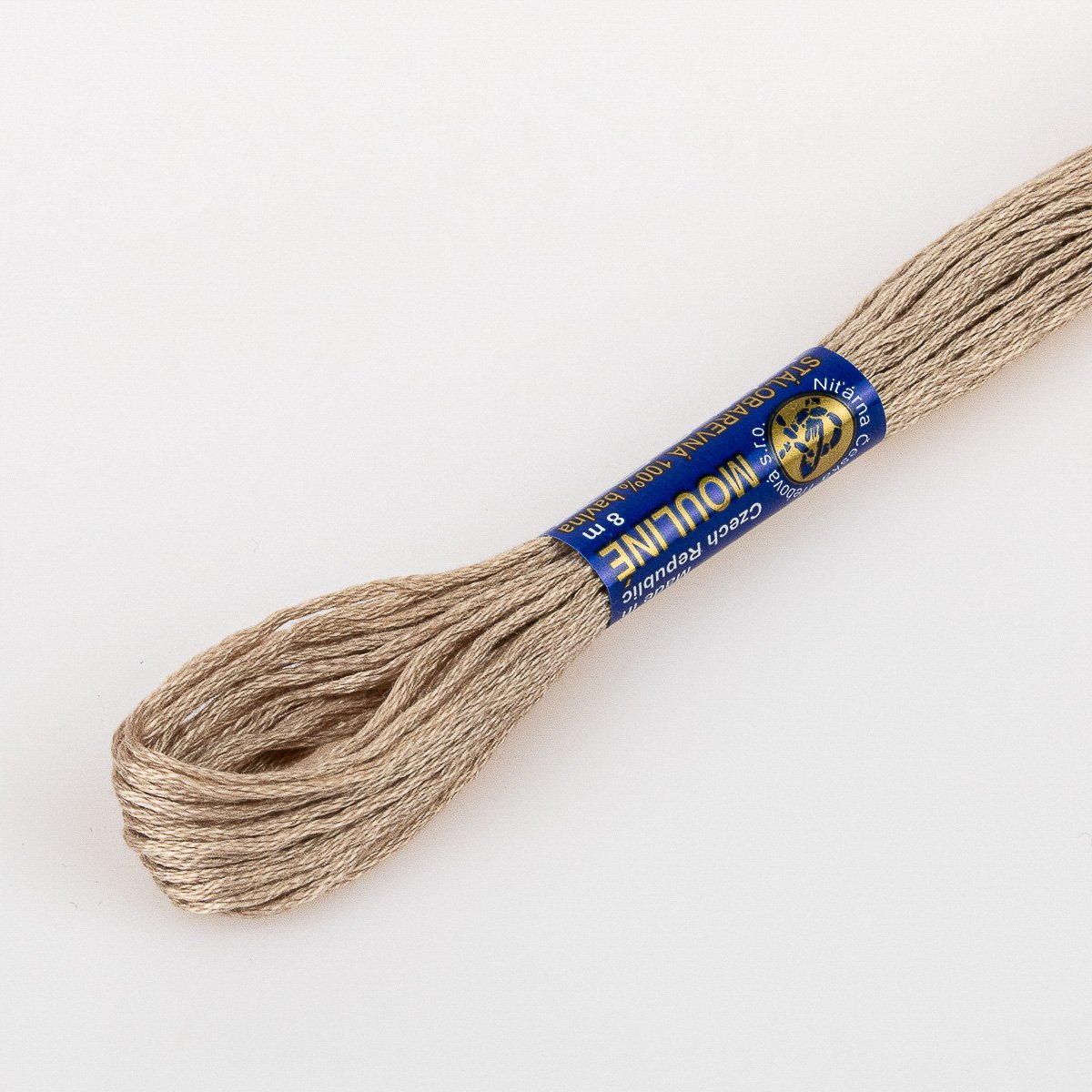 Niťárna Vyšívací příze MOULINE / MULINKA 7322 světle kakaová béžová, jednobarevná, 2g/8m